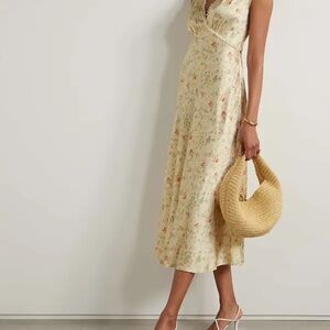 DÔEN floral silk 'Tahlia' midi dress